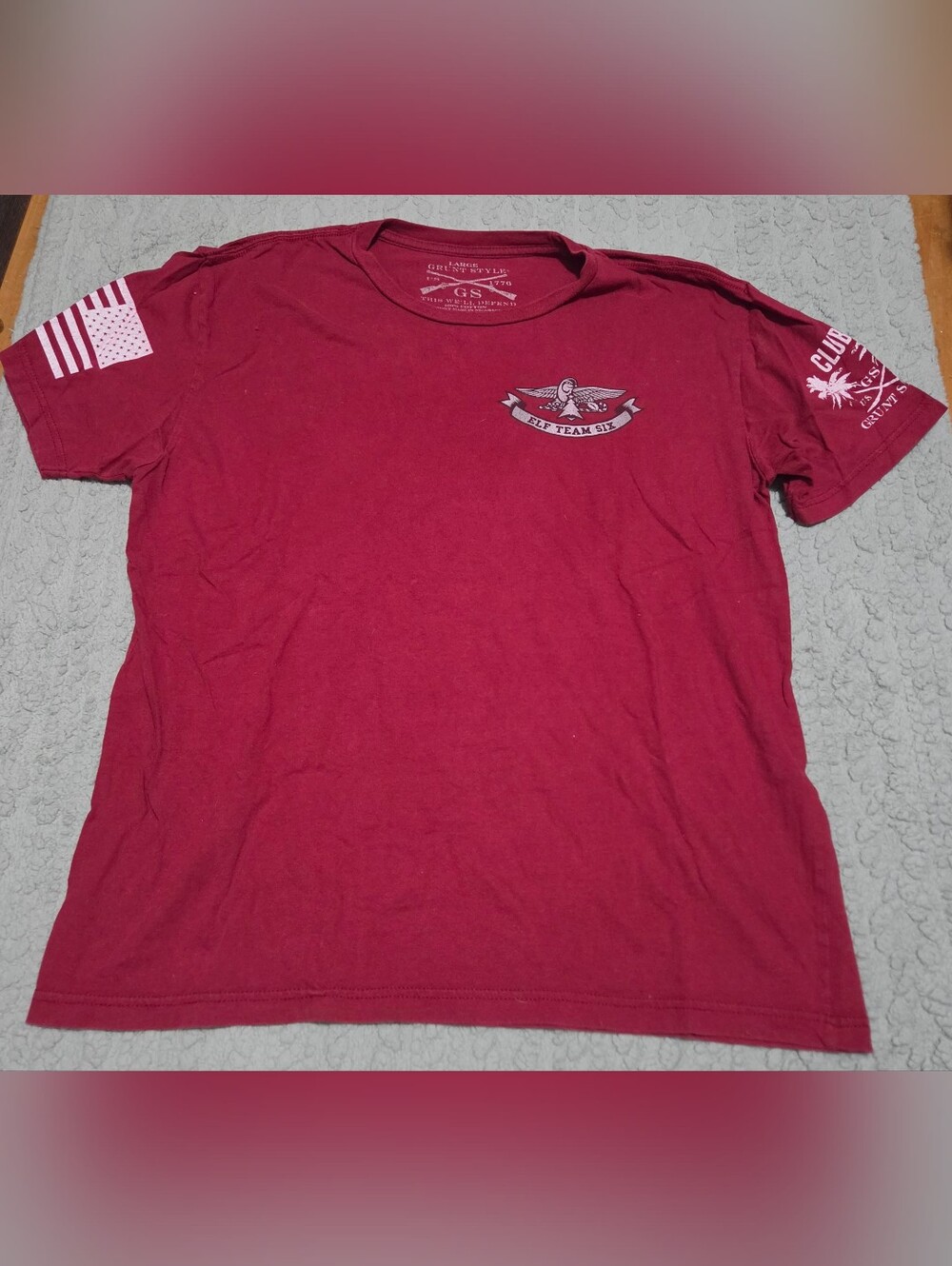 Grunt Style Maroon Short Sleeve Graphic Tee